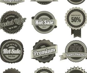 Retro Badges free vector material