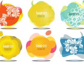 Colored text cloud vectors