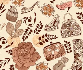 Hand drawn elements pattern vector