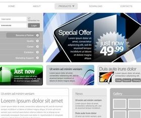 Web template design 2 vector