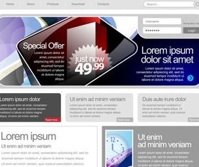 Web template design 3 vector