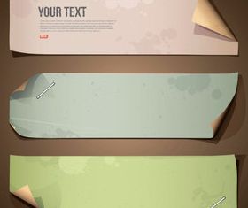 Vintage paper banner 1 vector