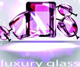 Luxury glass elements 01 vector