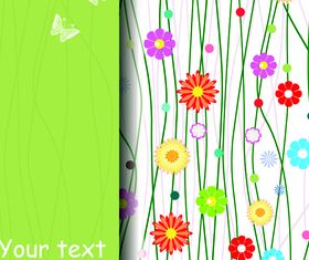 Cute flower background vectors material