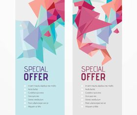 Origami color banner vector
