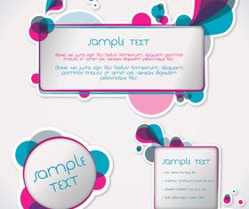 Abstract text boxes design vectors