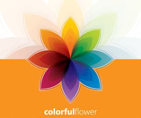 Colorful flower background vector set