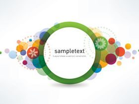 Colorful Circle background vectors material