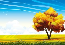 Cartoon jungle background 12 vector