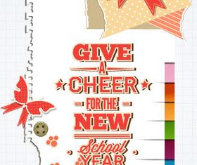 Back school vintage background 02 design vector