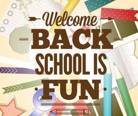 Back school vintage background 04 vector