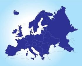 Map Europe vectors graphic