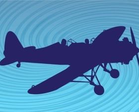 Airplane Silhouette set vector