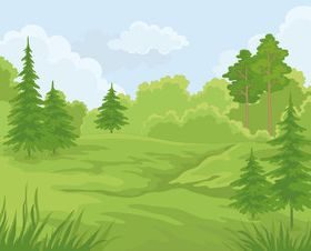 Cartoon jungle background 03 vector