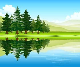 Cartoon jungle background 06 vectors