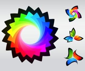 Colorful Logos vector graphic