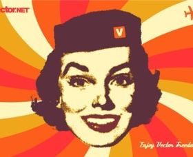 Stewardess vectors graphics