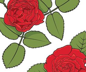 Vintage rose 2 vectors
