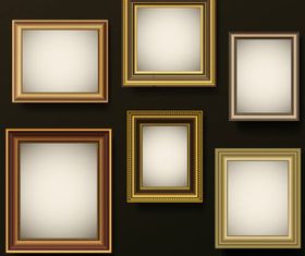 Retro photo frames 1 vector