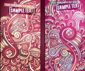 Abstract decorative pattern vertical banner 2 vector