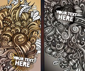 Abstract decorative pattern vertical banner 4 vector