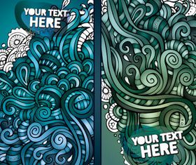 Abstract decorative pattern vertical banner 5 vectors