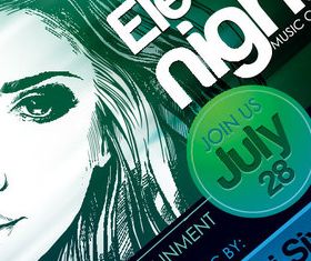 Music club flyer cover 2 vector