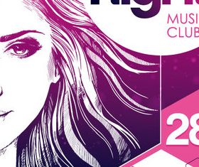 Music club flyer cover 4 vector