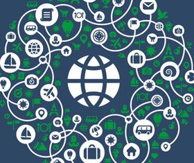 Travel infographics vectors material