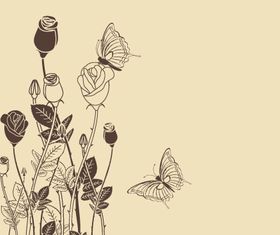 Hand drawn rose 1 vector