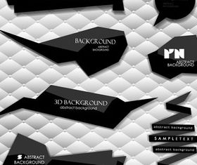 Black origami speak bubbles 2 vector