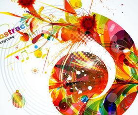 Colored flyer abstract design vector 05 free download