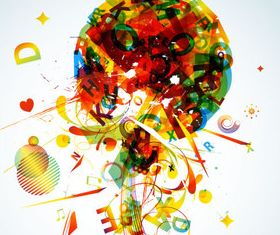 Abstract colored elements background 4 vector