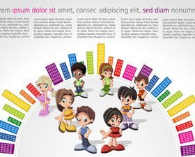 Cartoon child style background vectors