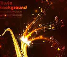 Dynamic music style template 2 vector free download