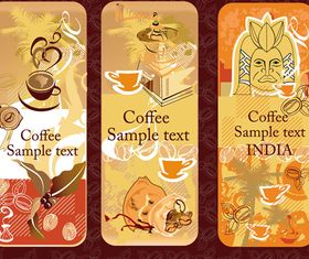 Coffee theme Vertical banner 1 vector