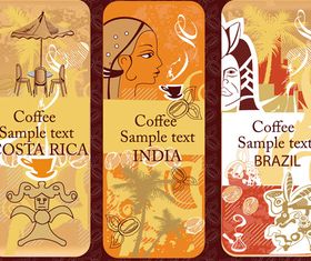 Coffee theme Vertical banner 2 vector