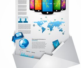 Phone Sales website template vectors material