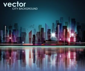 Abstract city background 2 vectors