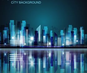 Abstract city background 4 vectors
