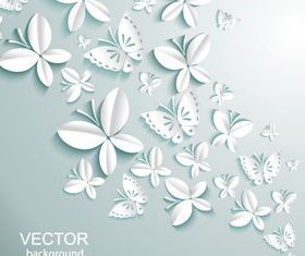 Paper cut Butterfly background 2 vector