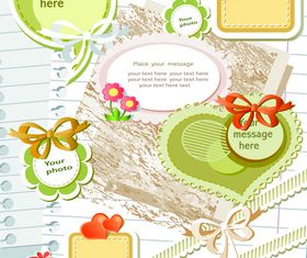 Cute lace Kids Card 1 vector