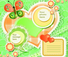 Cute lace Kids Card 4 vector