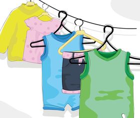 Cute Children Apparel 2 vector