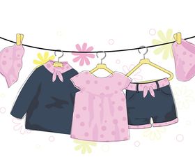 Cute Children Apparel 3 vector