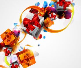 Gift Box with ribbon background vectors