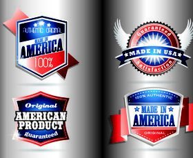 Vintage beer stickers 2 vector