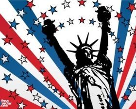USA Liberty set vector