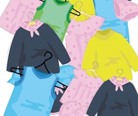 Cute Children Apparel 1 vector material