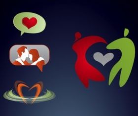 Love Logos vectors material